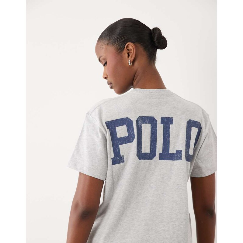 Polo Ralph Lauren back print straight fit t-shirt in grey
