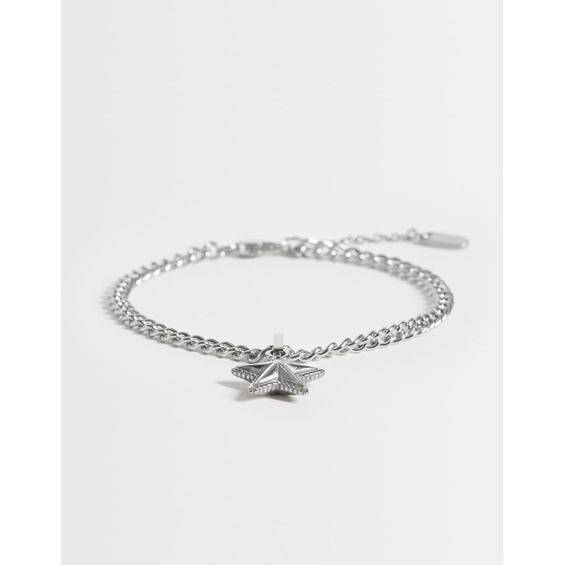 ASOS DESIGN waterproof stainless steel star drop pendant chain