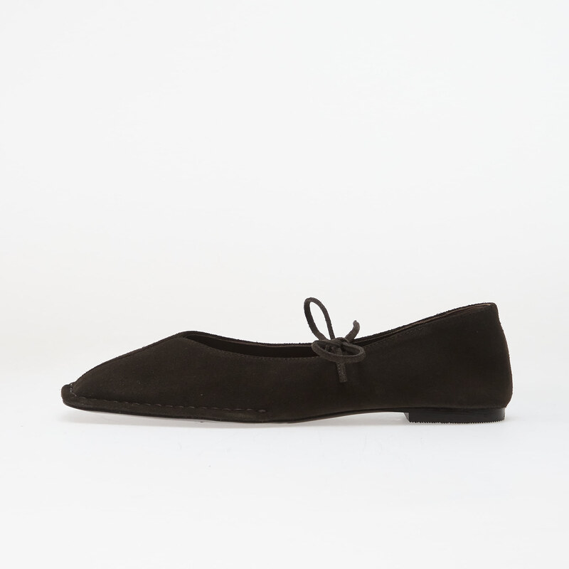 Alohas Sway Suede Coffee Brown Leather Ballet Flats Coffee Brown