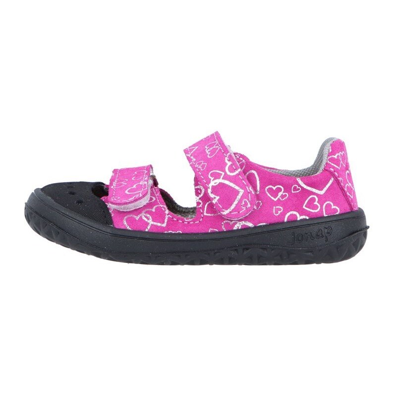 Dětské barefootové sandálky Jonap Fella pink hearts