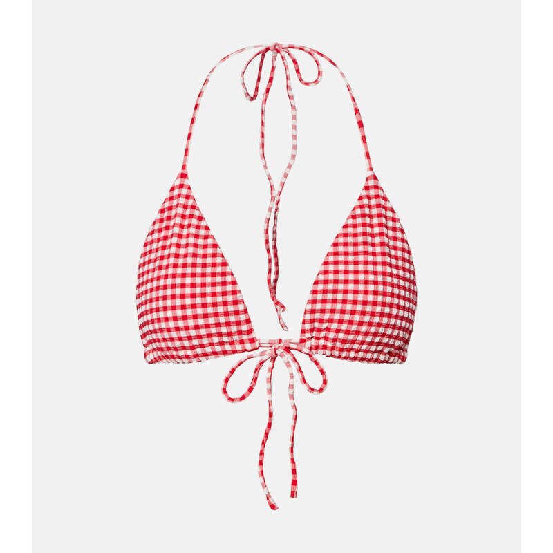 Montce Emma gingham seersucker bikini top