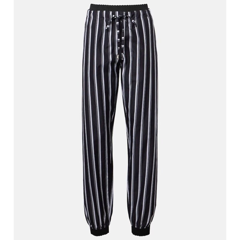 The Attico Striped cotton sweatpants
