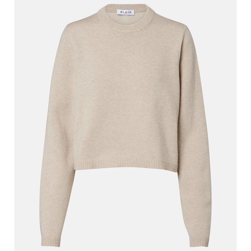 Alaia AlaÃ¯a Cashmere and wool-blend sweater