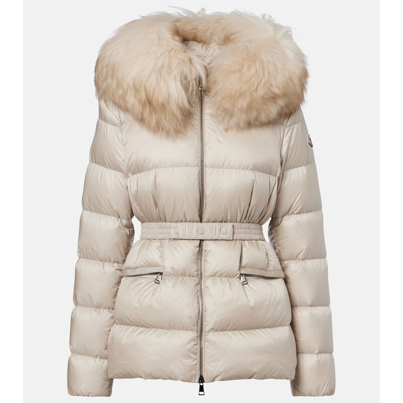 Dámská prošívaná bunda Moncler Boed s vlněným rámem