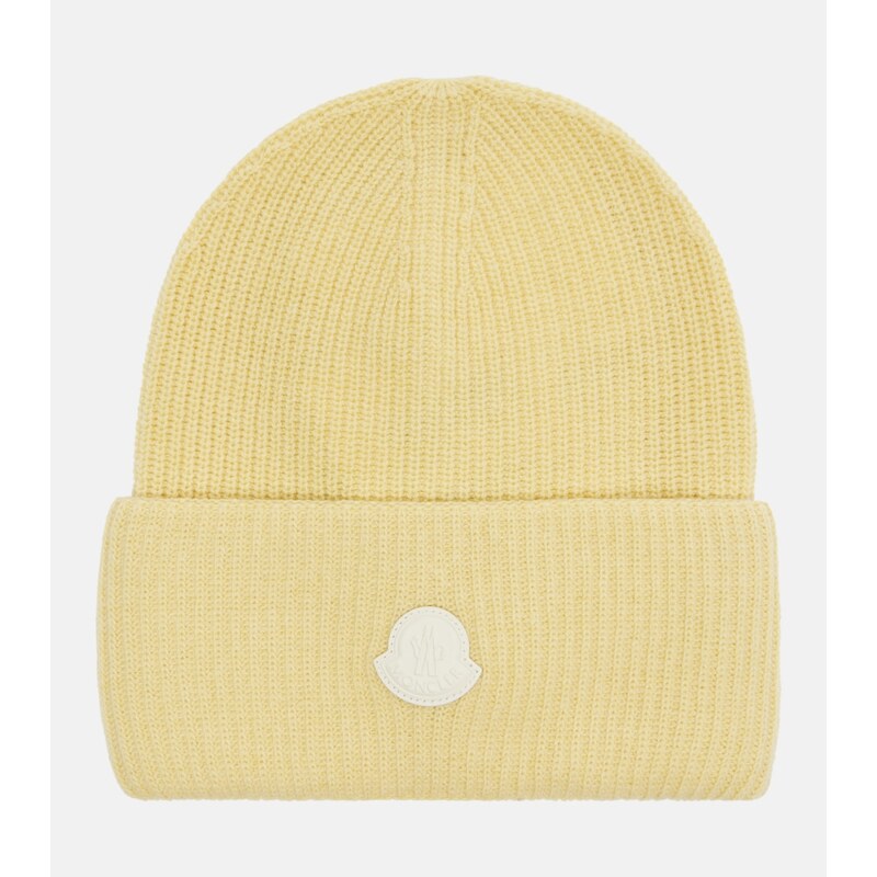 Moncler Logo wool and cashmere beanie