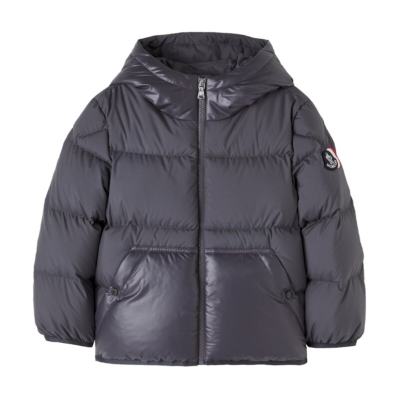 Dětská vlněná bunda Moncler Enfant Barin v šedé barvě