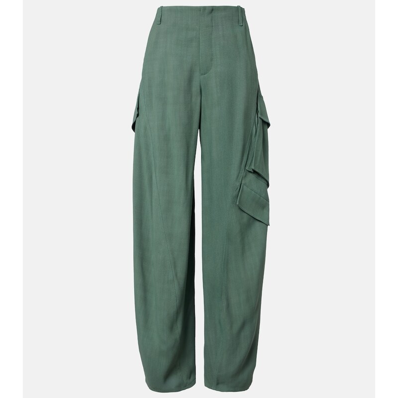 Alaia AlaÃ¯a Mid-rise cargo pants