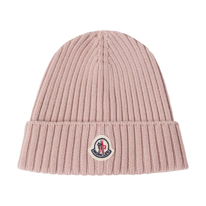 Moncler Enfant Logo virgin wool beanie
