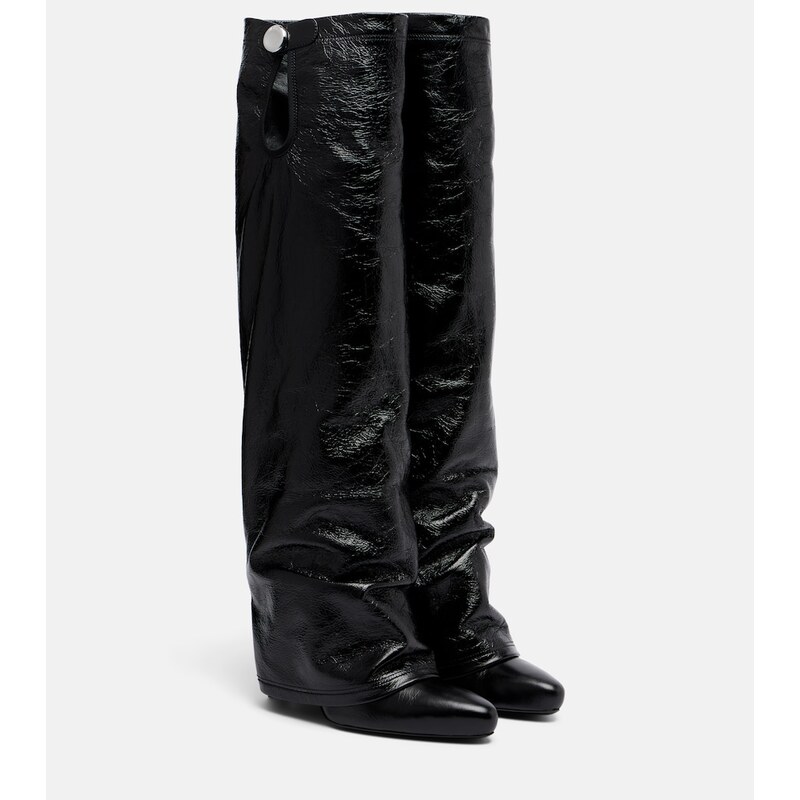 The Attico Leon patent leather knee-high boots