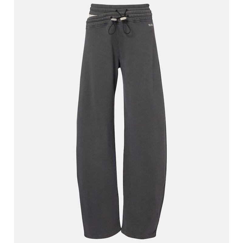 The Attico Cotton jersey barrel-leg sweatpants