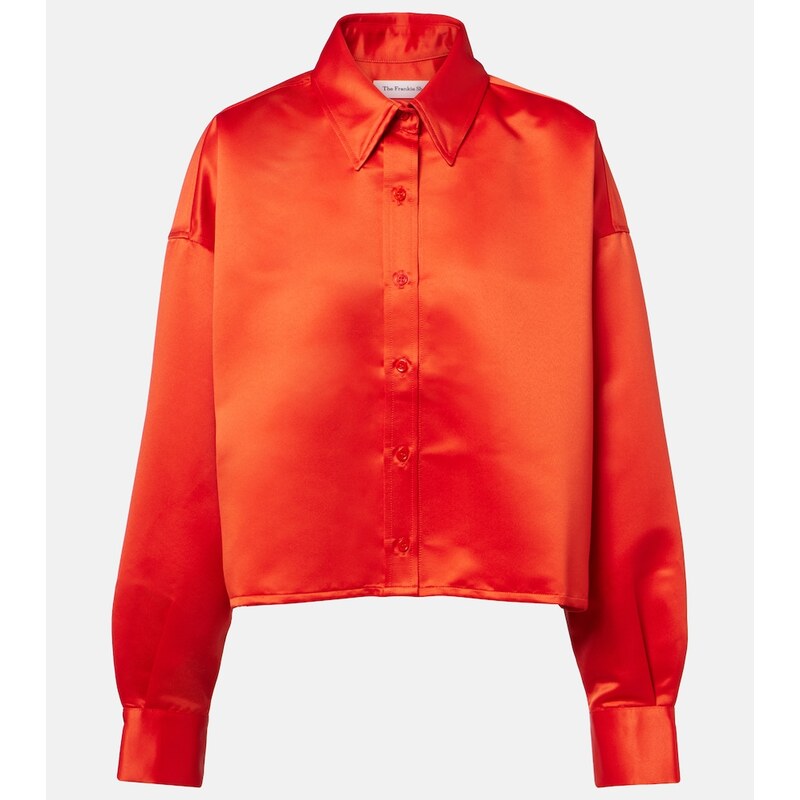 The Frankie Shop Arlen satin shirt