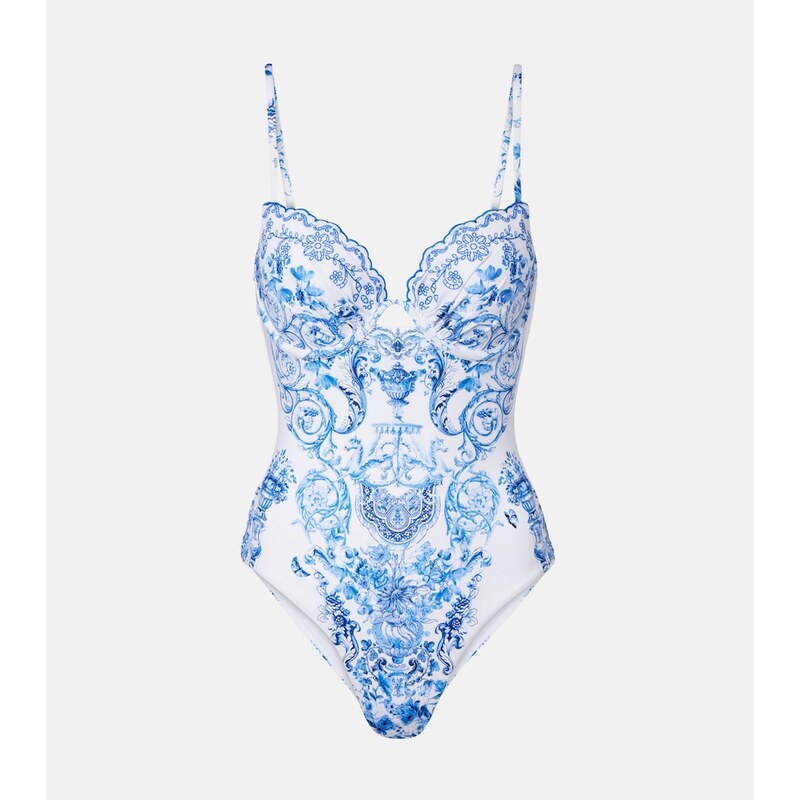 Camilla Embroidered printed swimsuit