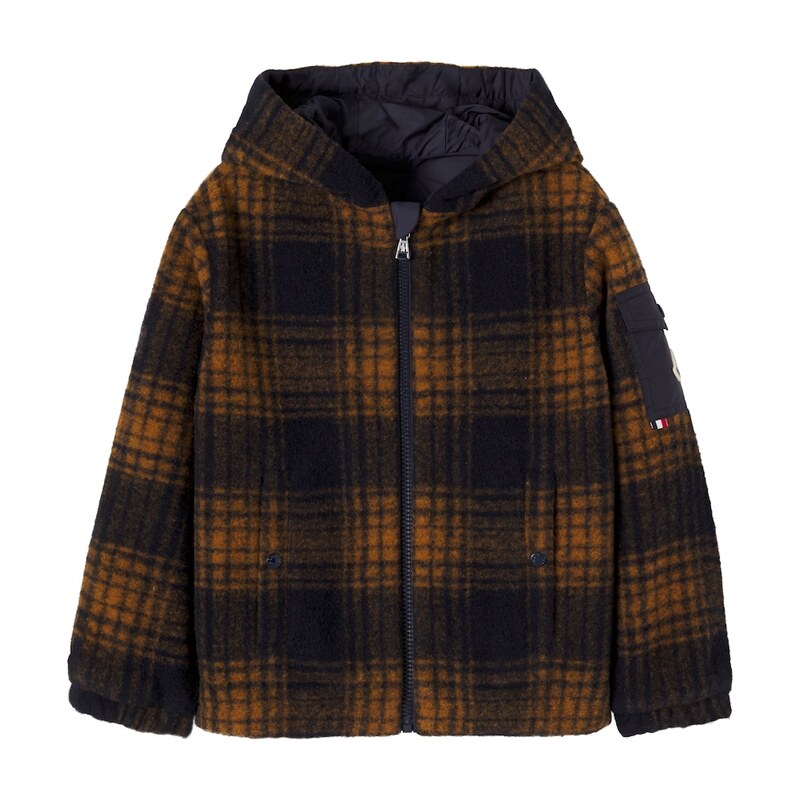Moncler Enfant Aubrac reversible checked jacket