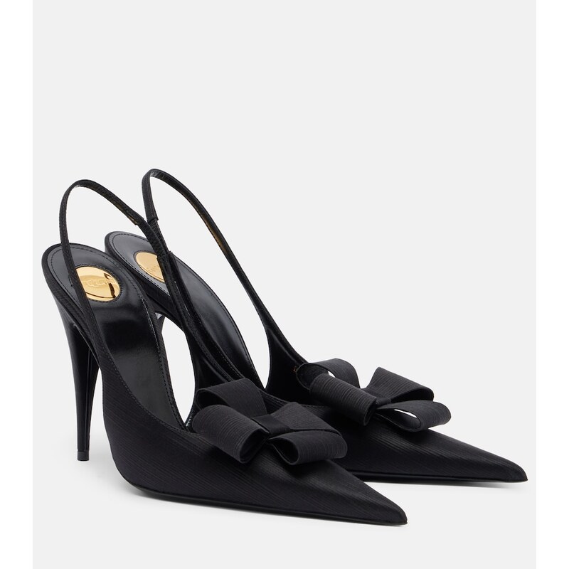 Saint Laurent Tea bow-detail slingback pumps