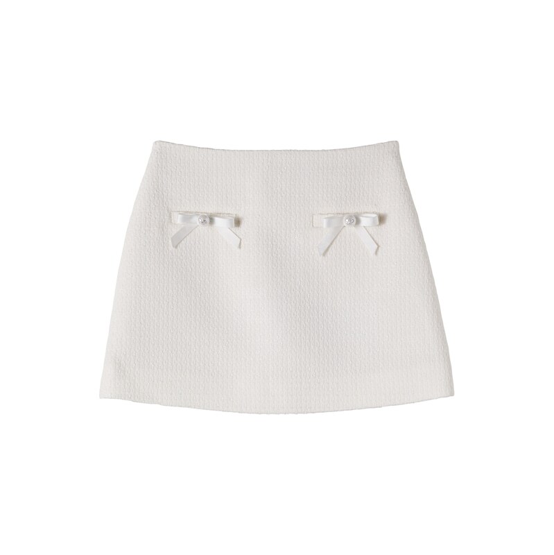 Self-Portrait Kids BouclÃ skirt