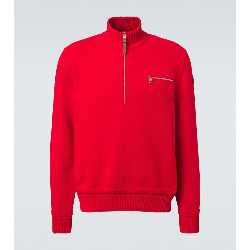 Moncler Wool and cashmere half-zip sweater