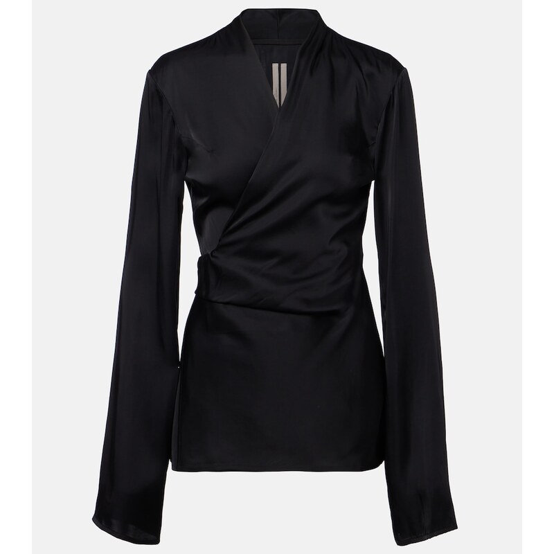 Rick Owens Laura satin wrap top