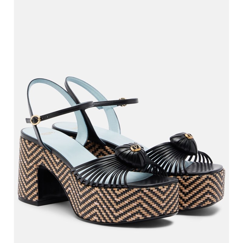 Valentino Garavani CÅur Royal leather platform sandals
