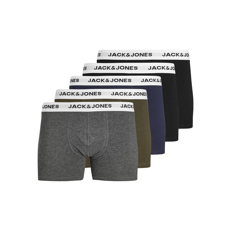 JACK & JONES Boxerky JACBasic tmavě modrá / šedý melír / olivová
