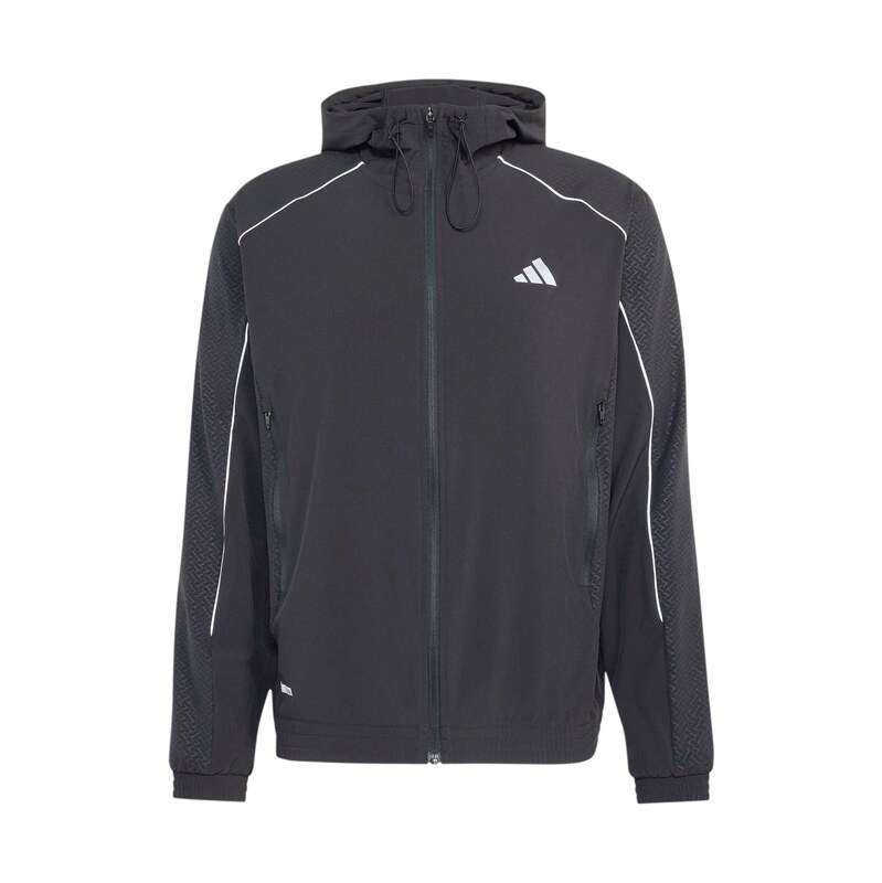 ADIDAS PERFORMANCE Sportovní bunda světle šedá / černá / bílá
