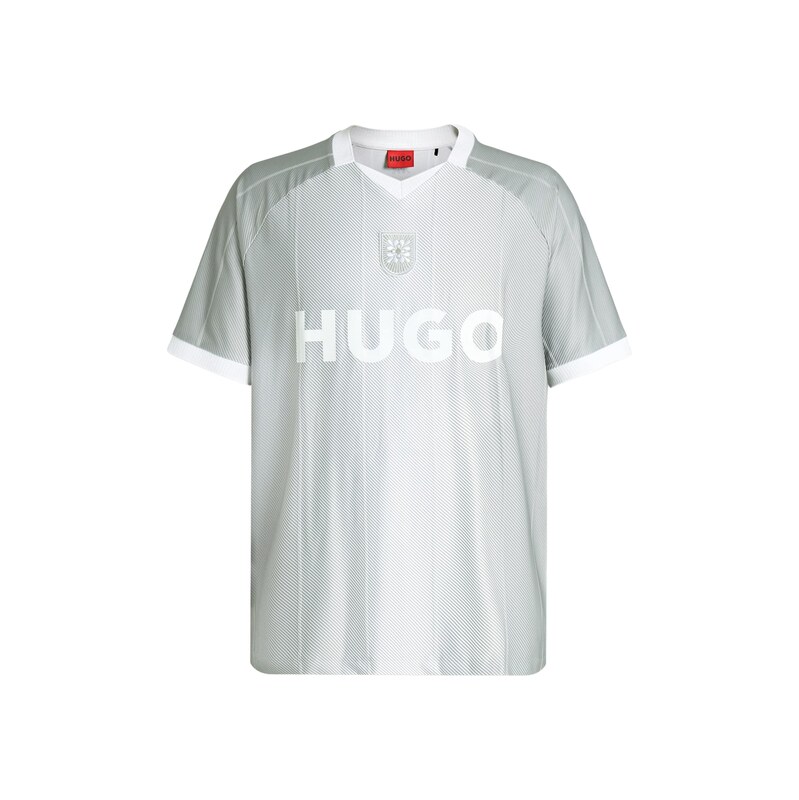 HUGO Tričko Dwild mátová / bílá