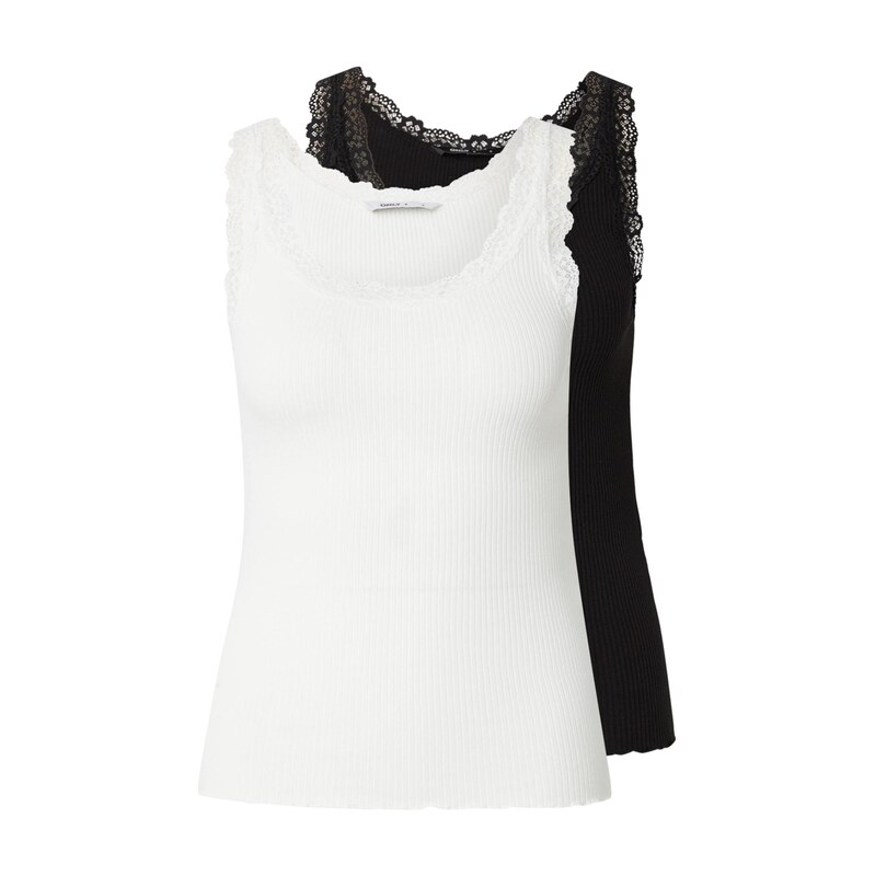 ONLY Top ONLSARA černá / bílá