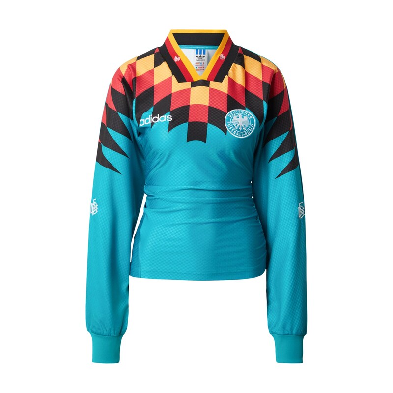 ADIDAS ORIGINALS Tričko GERMANY BB tyrkysová / šafrán / červená