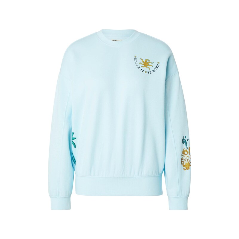 BILLABONG Mikina SUNSET RIDER světlemodrá / sépiová / jedle /