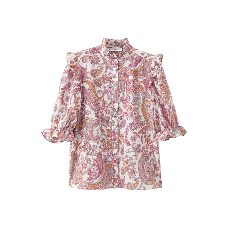 MANGO Halenka GINA oranžová / pink / černá / offwhite