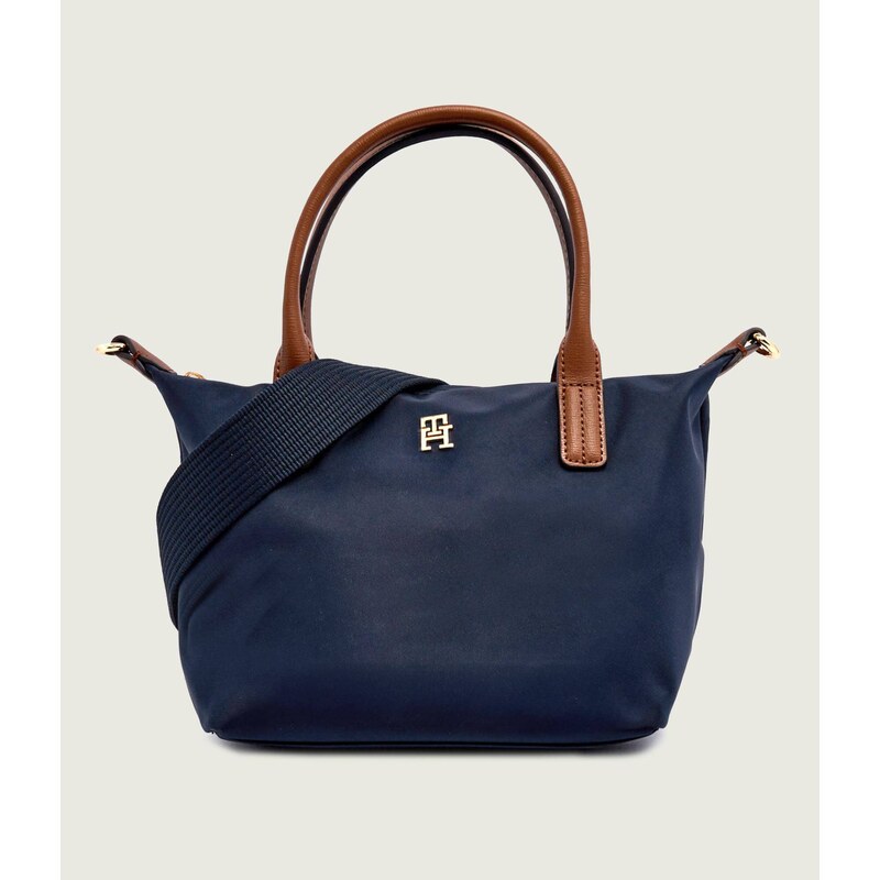 Tommy Hilfiger Kabelka na rameno POPETTE s přídavkem kůže
