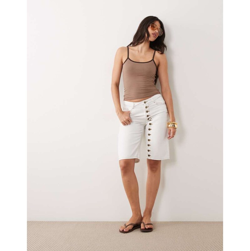 Lioness Penny exclusive asymmetric button detail relaxed leg