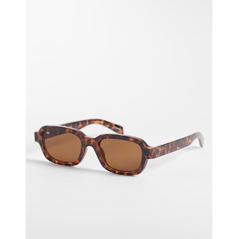 Jack& Jones square shape sunglasses in brown tort