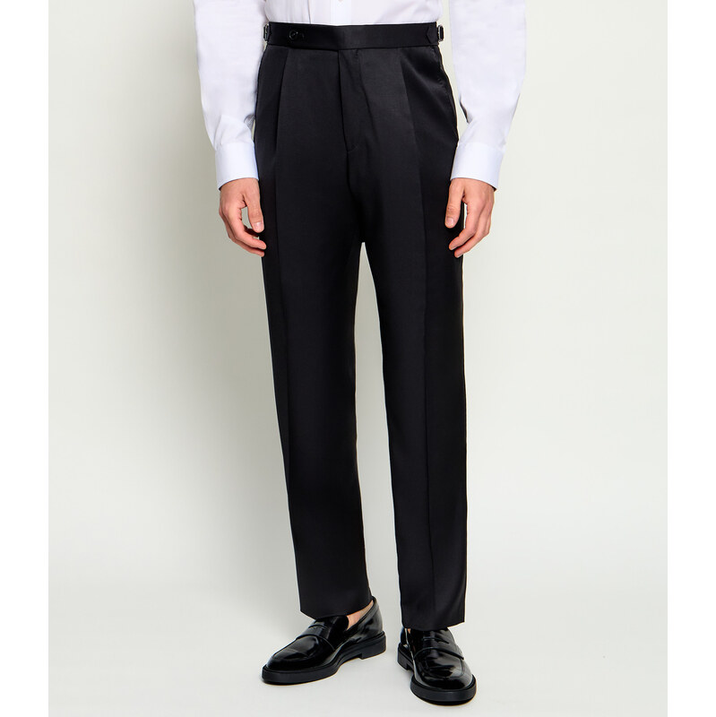 BOSS BLACK Vlněné kalhoty H-Perino-B1-263 | Slim Fit