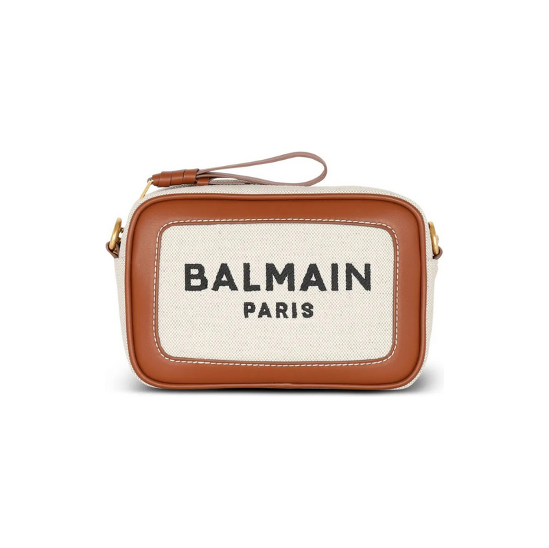 BALMAIN Paris Camera Beige crossbody kabelka