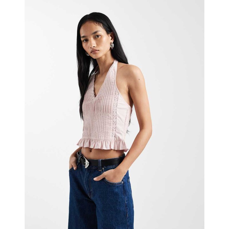 Cotton On halterneck top in pink