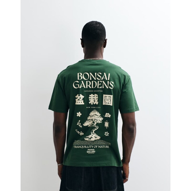 ONLY & SONS relaxed fit t-shirt with Bonsai gardens back print