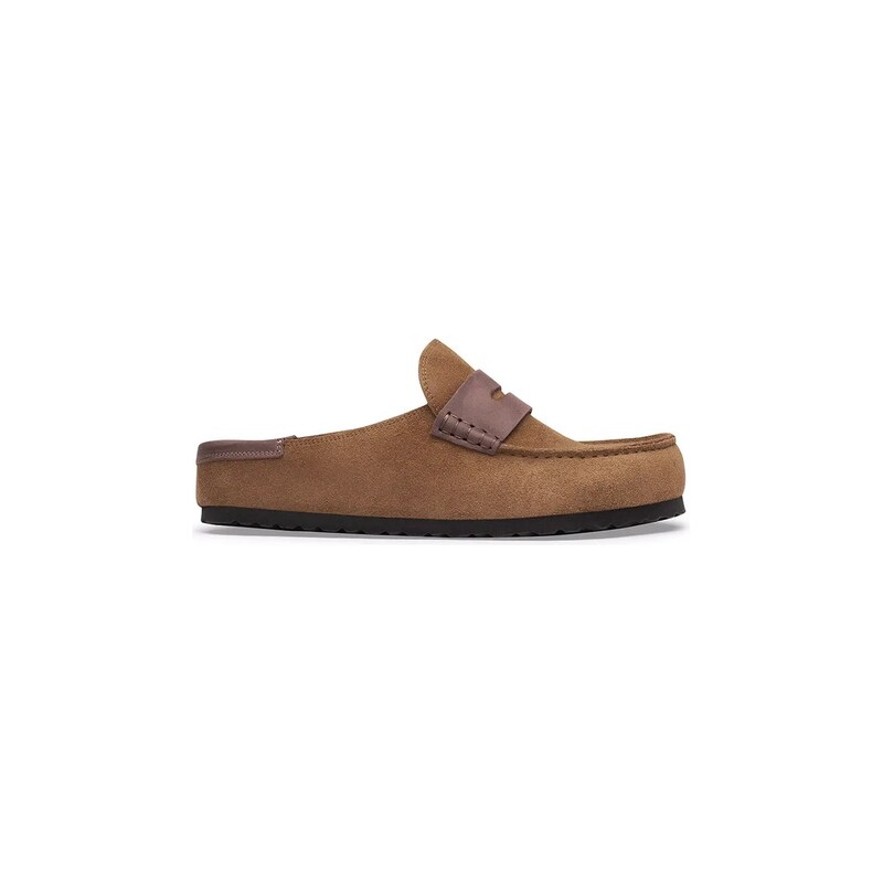 Birkenstock pantofle nazouváky semišové Naples Wrapped double