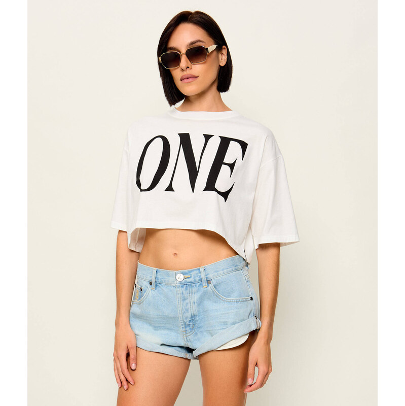 One Teaspoon Tričko One Logo Boxy Crop | Cropped Fit