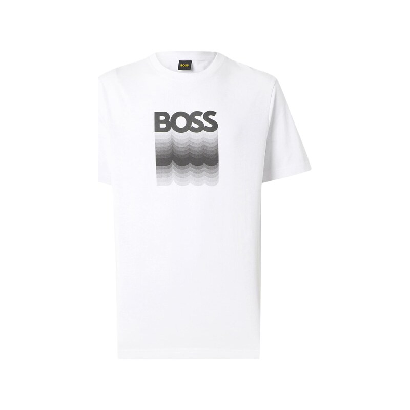 BOSS Tričko Insignia šedá / tmavě šedá / černá / bílá