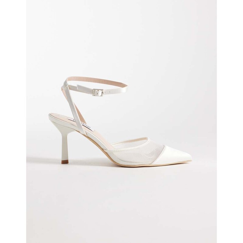 Be Mine Taylor heeled shoes with in ivory mesh-White