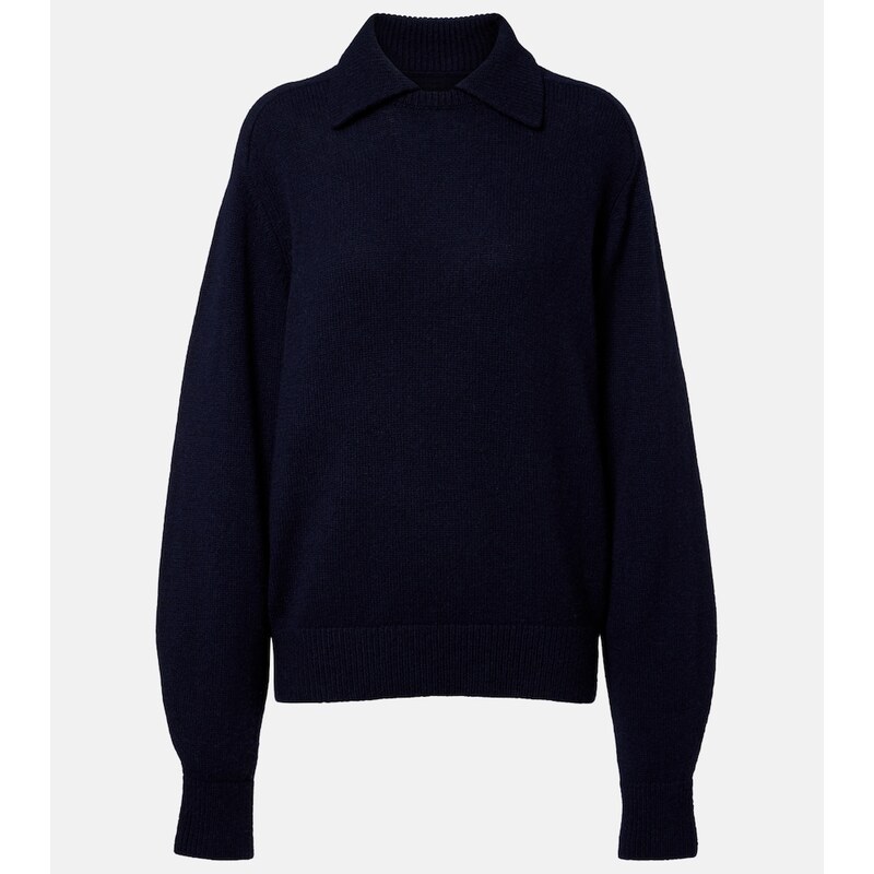 Khaite Jackson wool and cashmere polo sweater