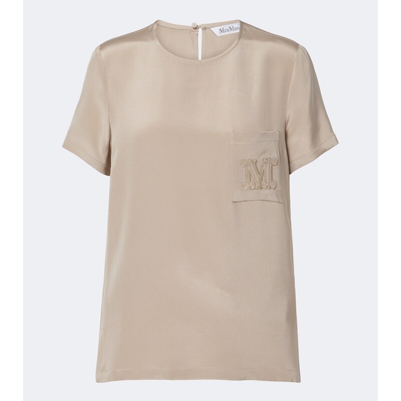 Max Mara Logo silk top