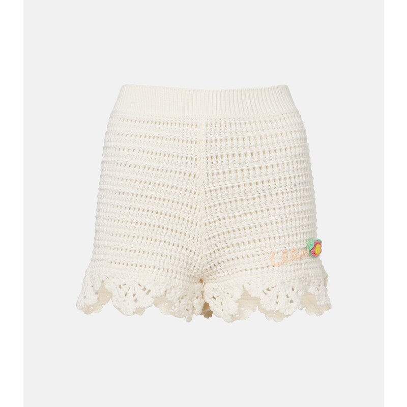 Chloe ChloÃ Crochet scalloped cotton shorts