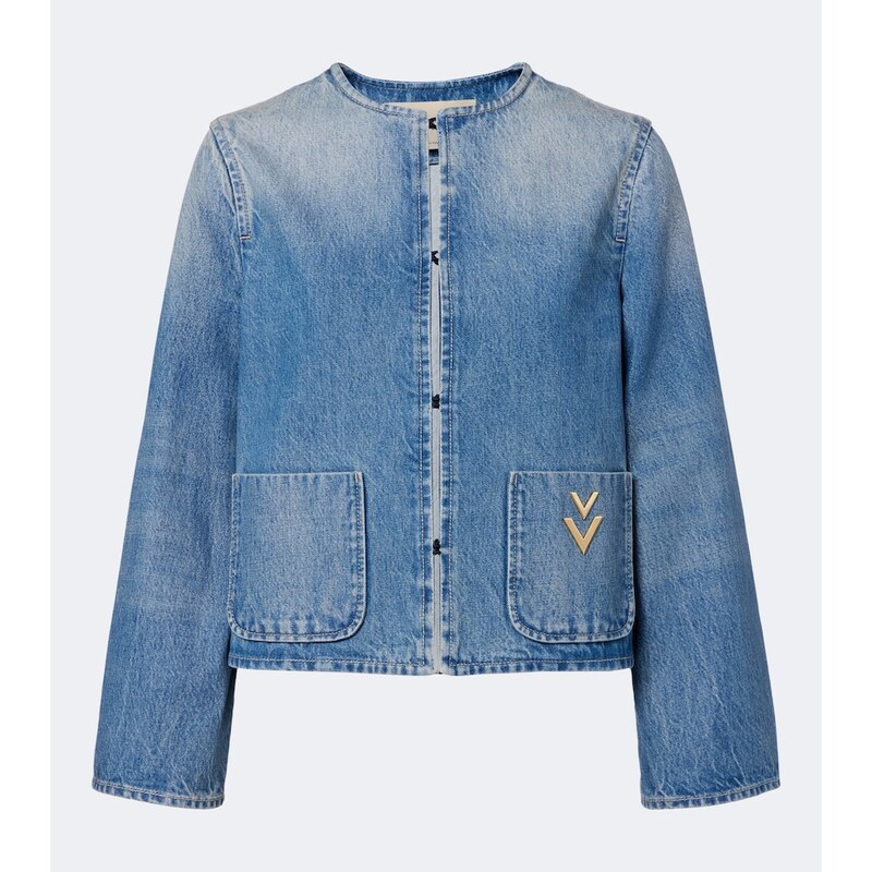 Valentino VGold faded denim jacket