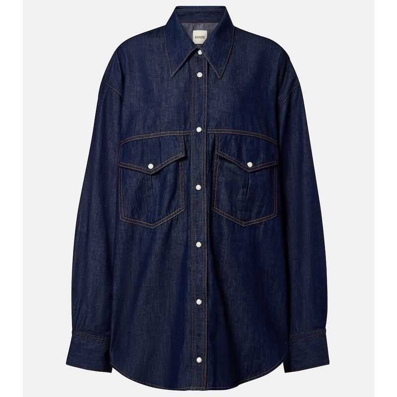 Khaite Christensen oversized denim shirt