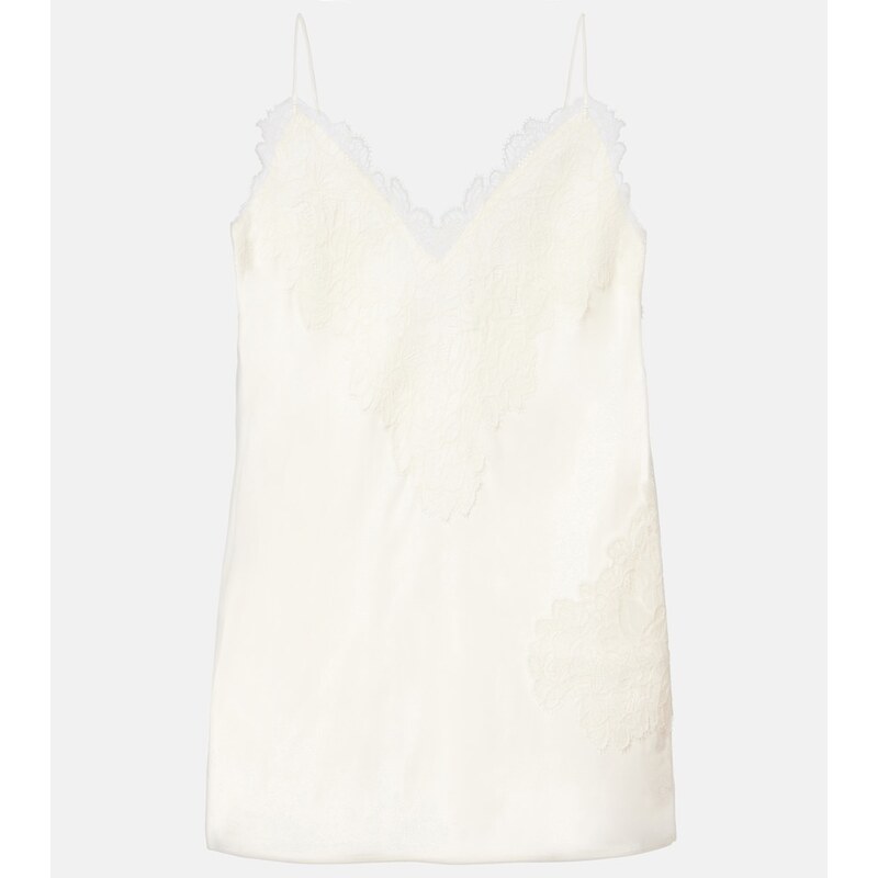 Róhe Lace-trimmed satin camisole