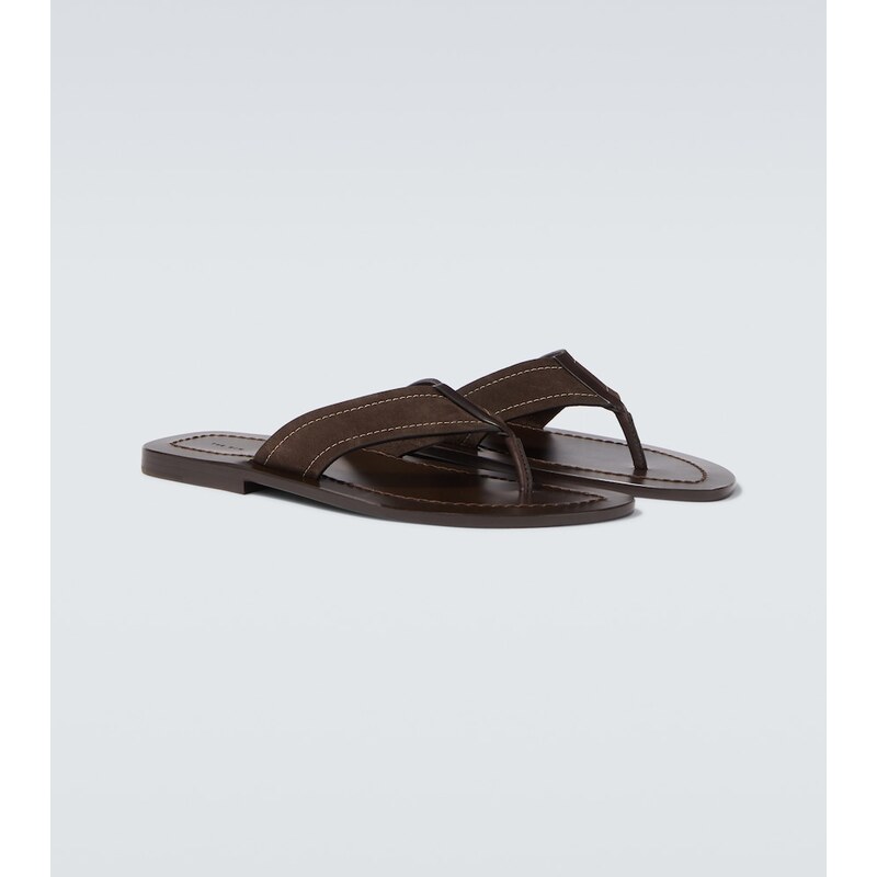 The Row Dan suede thong sandals