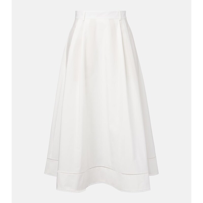 Róhe Embroidered cotton poplin maxi skirt