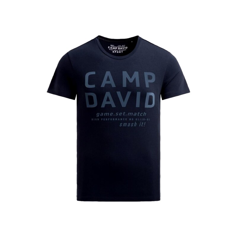 CAMP DAVID Tričko Game.Set.Match modrá