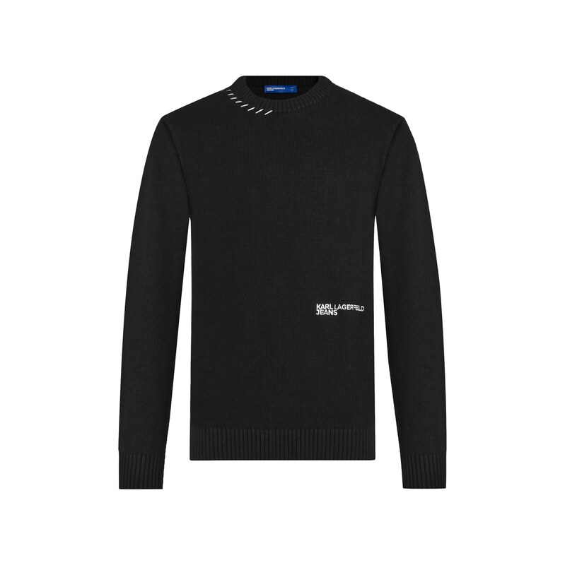 KARL LAGERFELD JEANS Svetr černá / bílá